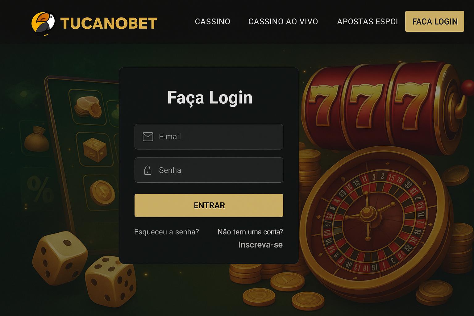 Login no Cassino TUCANOBET